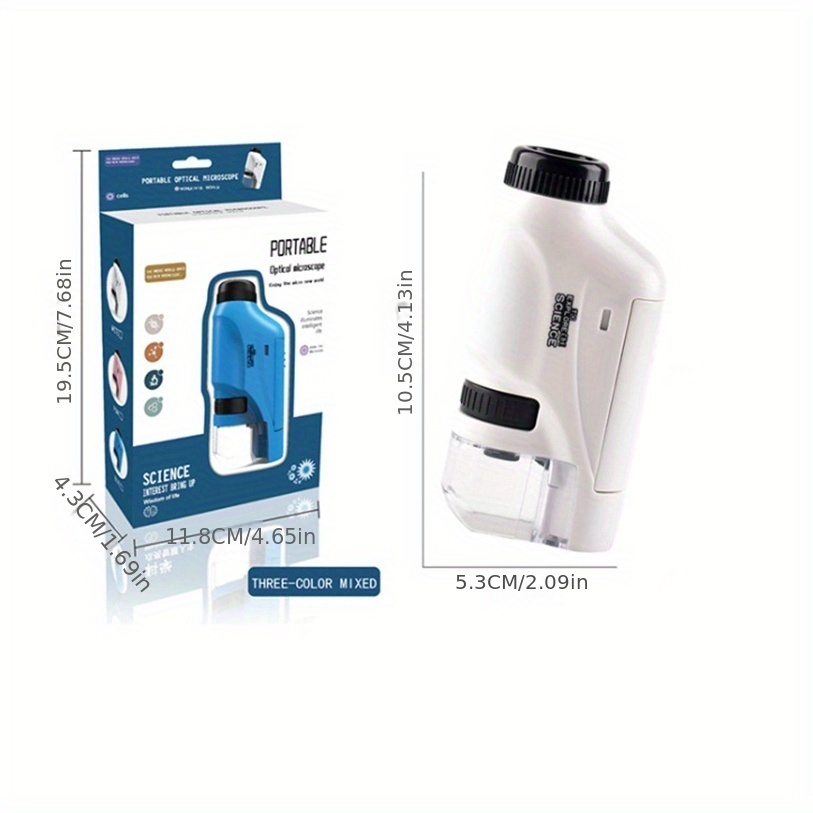Pocket Microscope For Kids, Portable Handheld Mini Microscope Toy, Kids Microscope With LED Light 60X-120X Explore The Wonders Of Nature With This Portable Microscope Toy - Image 4