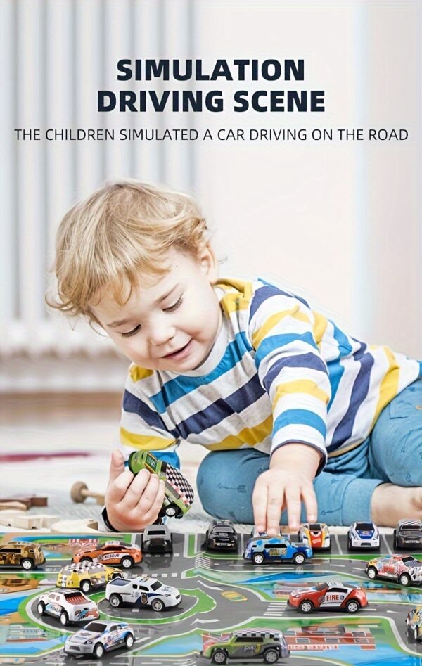 A 50-piece Alloy Toy Car Set With A Storage Box And A Foldable Play Mat, As Well As A Wide Variety Of Combinations, Perfect As An Educational And Entertaining Gift For Children Aged 3 And Up - Image 7