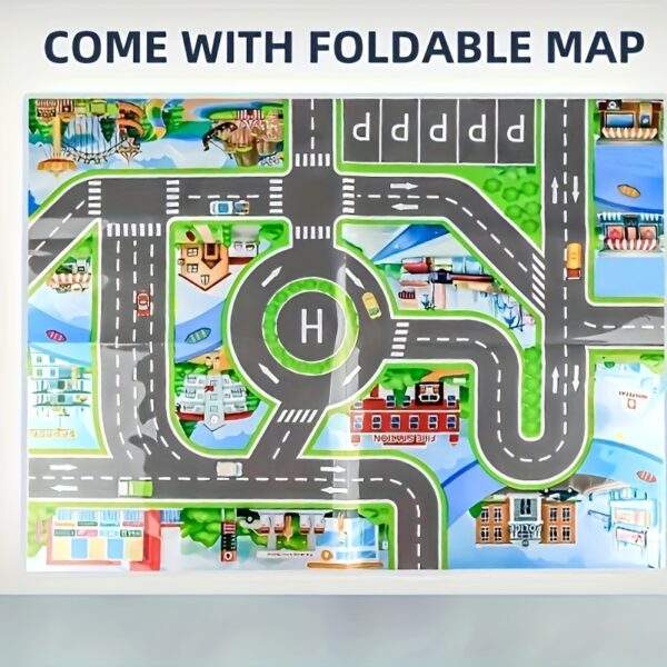 A 50-piece Alloy Toy Car Set With A Storage Box And A Foldable Play Mat, As Well As A Wide Variety Of Combinations, Perfect As An Educational And Entertaining Gift For Children Aged 3 And Up - Image 9