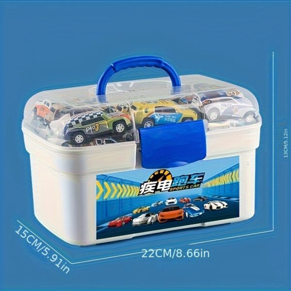 A 50-piece Alloy Toy Car Set With A Storage Box And A Foldable Play Mat, As Well As A Wide Variety Of Combinations, Perfect As An Educational And Entertaining Gift For Children Aged 3 And Up - Image 3