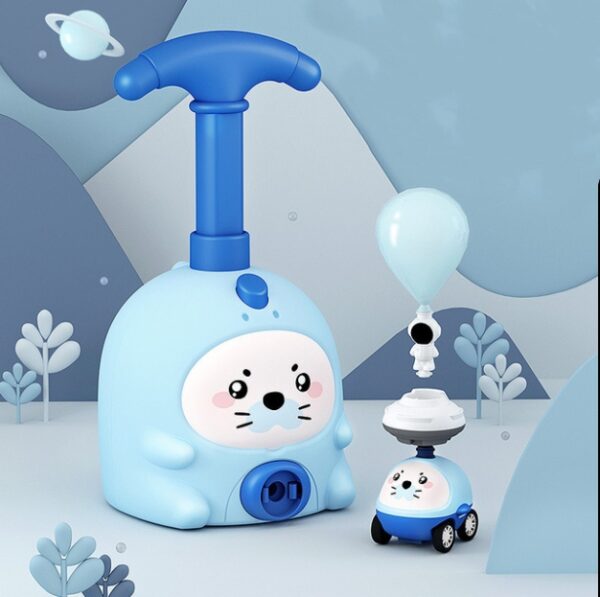 Balloon Car Toys For Babies 2 To 4 6 Years Kids Educational Air Power Balloon Car Launch Tower Montessori Toy For Children Gift - Image 3