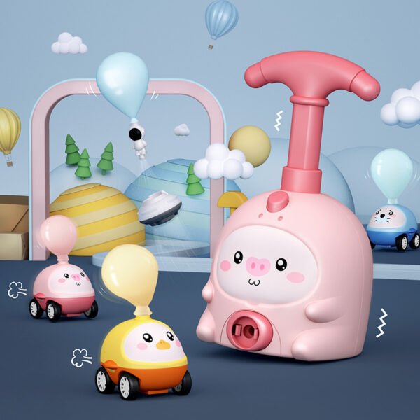 Balloon Car Toys For Babies 2 To 4 6 Years Kids Educational Air Power Balloon Car Launch Tower Montessori Toy For Children Gift - Image 2