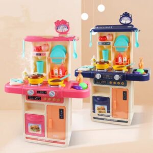 Kitchen Toy Set Sound Light Water Children's Simulation Cooking Spray Kitchenware Dining Table